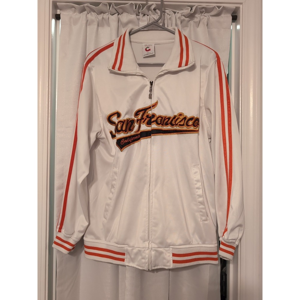 GoGo Sports San Francisco Giants Men's Full-Zip Jacket Size M White